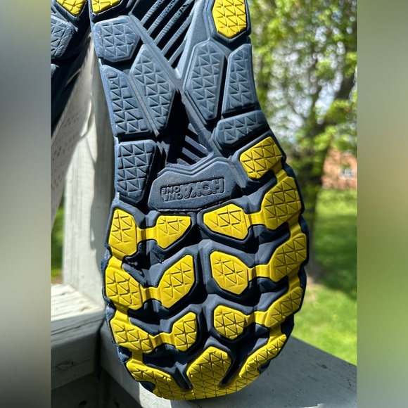 HOKA Men’s Clifton 7 size 12 White Navy Comfort Sneaker Running Trainers - Picture 8 of 14